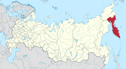 Kamtjatka krajs beliggenhed i Rusland