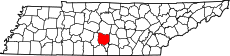 Map of Tennessee highlighting Bedford County.svg