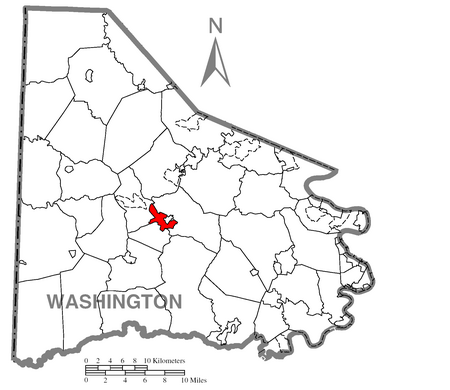 Map of Washington, Washington County, Pennsylvania Highlighted.png