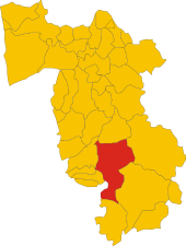 Lage der Gemeinde in der Provinz Pisa