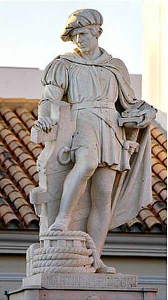 Statue of Martín Alonso Pinzón in Palos de la Frontera.