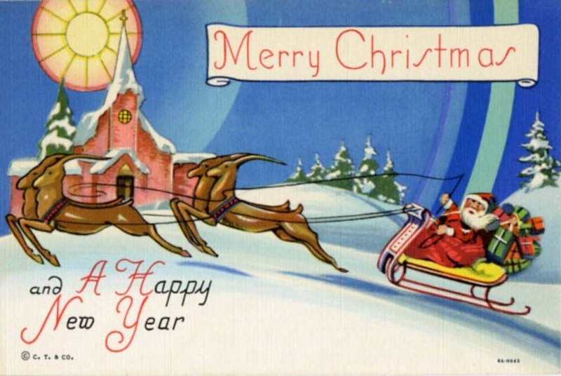 File:Merry Christmas, santa and his reindeer (NBY 4988).jpg