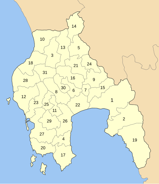 File:Messinia municipalities numbered.svg