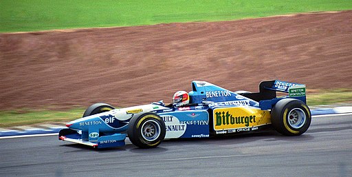 Michael Schumacher - Benetton B195 at the 1995 British Grand Prix, Silverstone (49721140107)