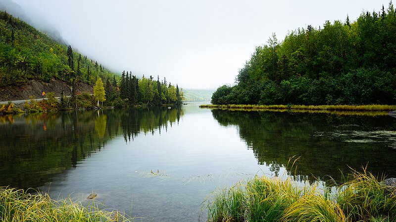 File:Mist settling on a lake (Unsplash).jpg