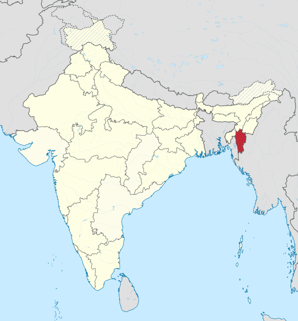 Mizoram in India (disputed hatched).svg