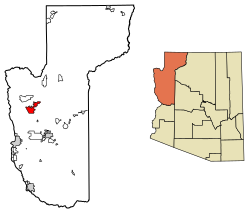 Mohave County Arizona Incorporated and Unincorporated areas Dolan Springs Highlighted 0419630.svg