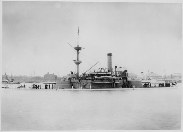 Monadnock, starboard side, in Chinese waters ca. 1901 (National Archives and Records Administration)