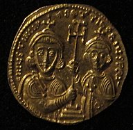Monete d'oro di giustiniano II e tiberio IV, 705-711, 02, 2.jpg