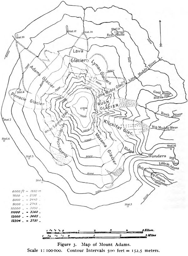 Reid's map from his survey of Adams in 1901