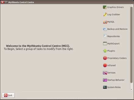 The Mythbuntu Control Centre