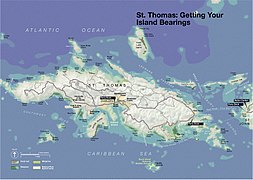 Карта острова Сент-Томас