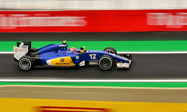 Local driver Felipe Nasr was penalised after qualifying for impeding compatriot Felipe Massa.