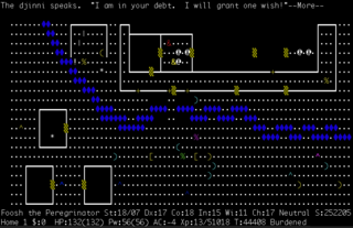 <i>NetHack</i> Classical roguelike ASCII graphics computer game released in 1987