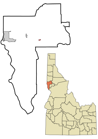 Nez Perce County Idaho Incorporated and Unincorporated areas Culdesac Highlighted.svg