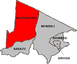 District de Ngorongoro - Carte