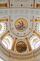 Painted ceiling over altar