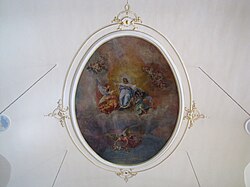 Fresque au plafond "Assomption de Marie"