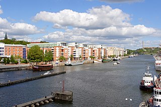 Hammarby Sjö lake in Stockholm, Sweden