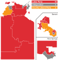 Northern Territory election 2016 - Winning Party By Division