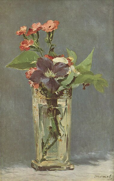 Archivo:Oeillets et clématite dans un vase de cristal (ca.1882) - Edouard Manet (Musée d'Orsay, Paris).jpg