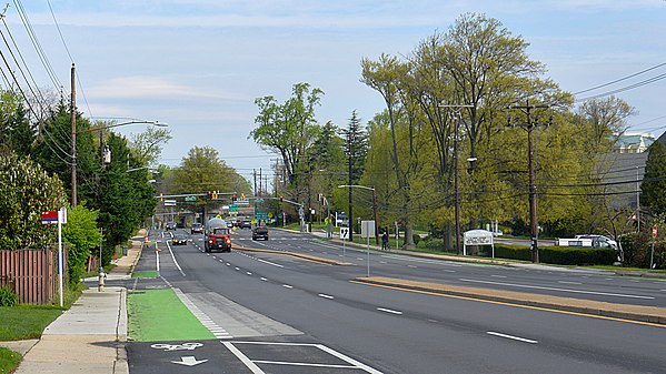 Bike lanes along Old Georgetown Road