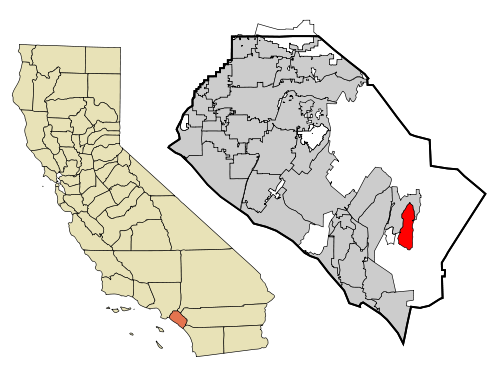 Location of Coto de Caza within Orange County, California.