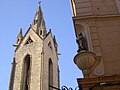 Oratoire rue d'Italie et clocher de l'église Saint-Jean de Malte