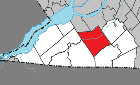 Location within Le Haut-Saint-Laurent Regional County Municipality.