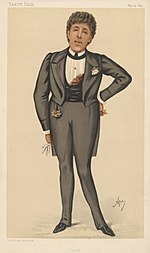 Caricature of Wilde in the London magazine Vanity Fair, 24 April 1884 (Source: Wikimedia)