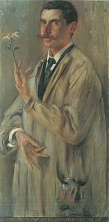 Lovis Corinth (1858-1925) portrait of German painter and graphic artist Otto Eckmann (1865–1902), painted in 1897. → Jugendstil