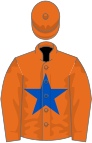 Orange, royal blue star