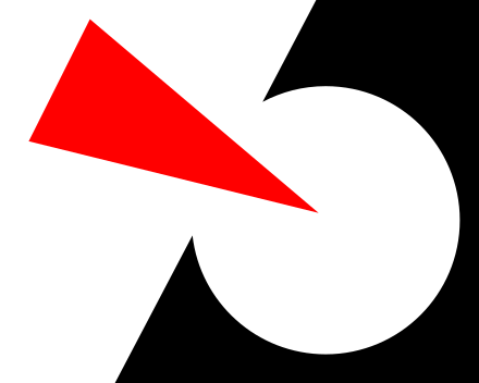 The symbol used by the Peacekeepers. Out of universe, it references El Lissitzky's 1919 poster "Beat the Whites with the Red Wedge." PKsymbol.svg