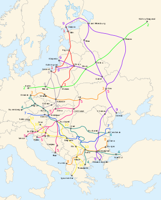 <span class="mw-page-title-main">Pan-European corridors</span> EU road, rail and waterway investment priority areas