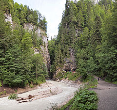 Partnach river near Garmisch-Partenkirchen, at which Harker's journey to Transylvania was filmed