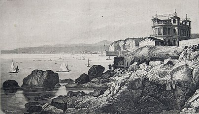 Zatoka Nicei podczas obywania regat, 1884
