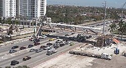 Pedestrian Bridge at Florida International University, Miami, FL - before collapse from camera 3.jpg