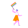 Persona con bandera LGBT.svg
