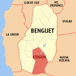 Kaart van Itogon