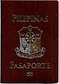 Current version of the Philippine passport, equipped with biometric technology.