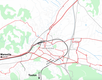 Plan ferroviaire d'Aubagne