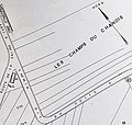 Plan of the shaft site: M. forge and living quarters; N. well and ventilation shaft.