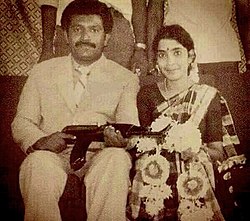 Prabhakaran med sin kone Mathivathani Erambu i 1984