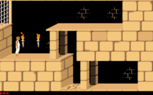 Deux mods du jeu sous MS-DOS : changement de la couleur des briques et changement de la couleur des vêtements du héros.