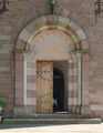 English: Protestant Church (Detail) in Hettenhausen, Gersfeld, Hesse, Germany