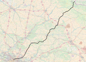 Spoorlijn La Plaine - Hirson en Anor op de kaart