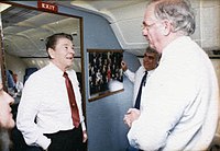 Weicker with Ronald Reagan in 1988