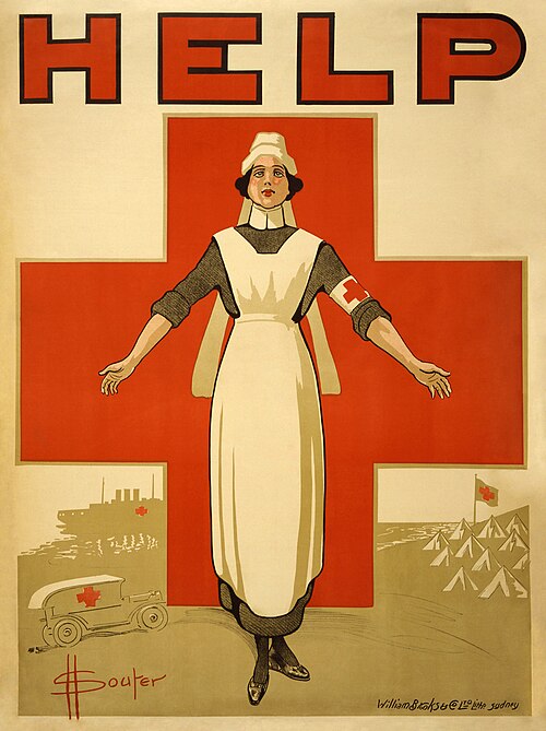 Plagát Červeného kríža z prvej svetovej vojny