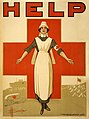 Ein australisches Plakat aus dem Ersten Weltkrieg: Es wirbt dafür, dass Frauen beim Roten Kreuz helfen.