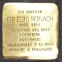 pietra di inciampo di Ernesto Reinach